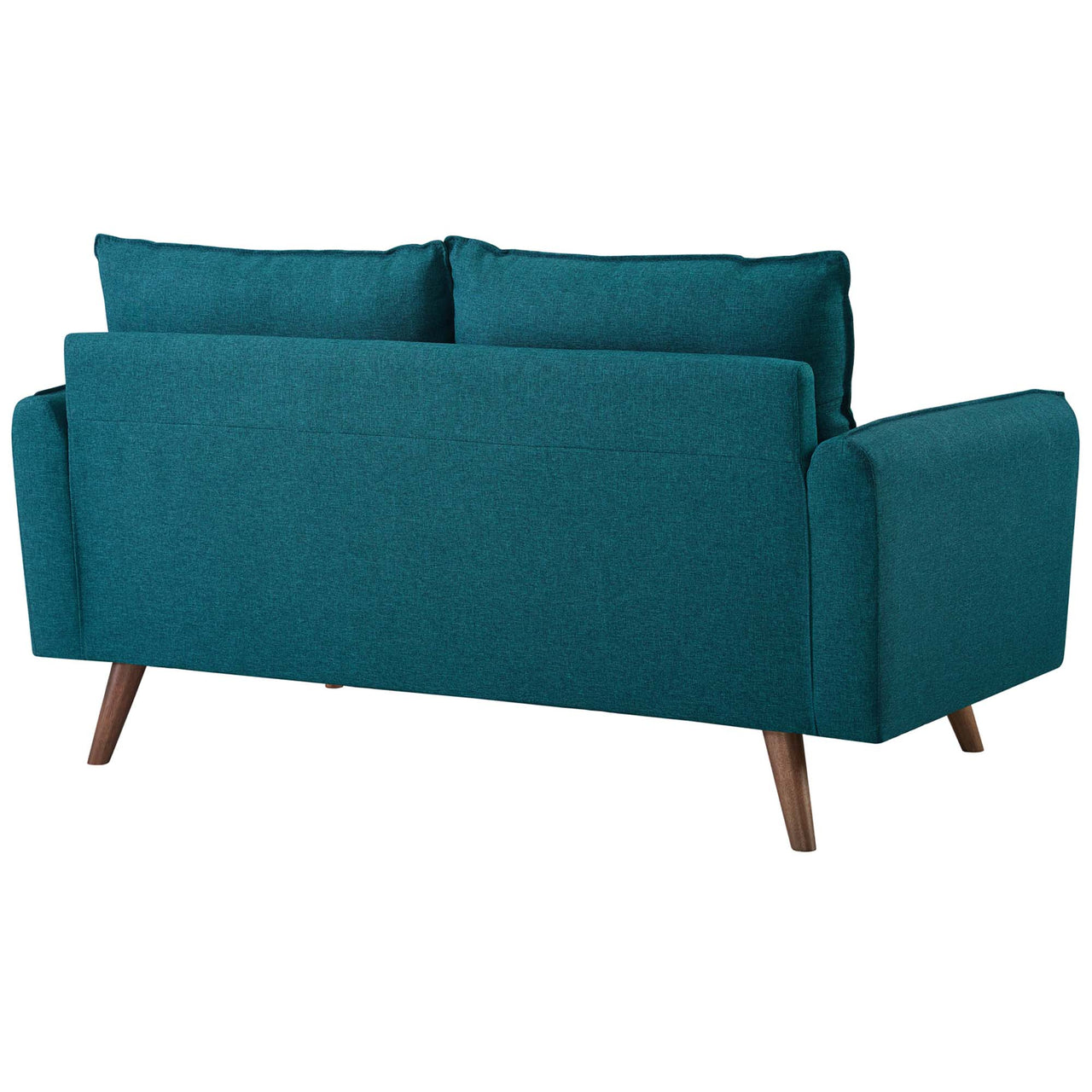 Marindi Plush Fabric Loveseat, Teal