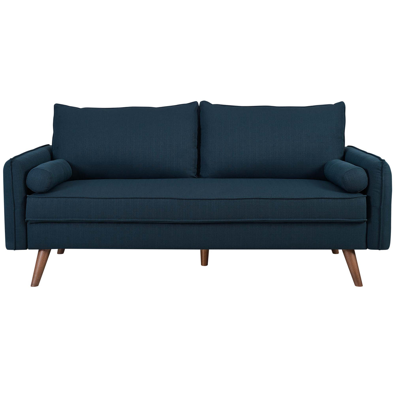 Marindi Plush Fabric Sofa, Azure