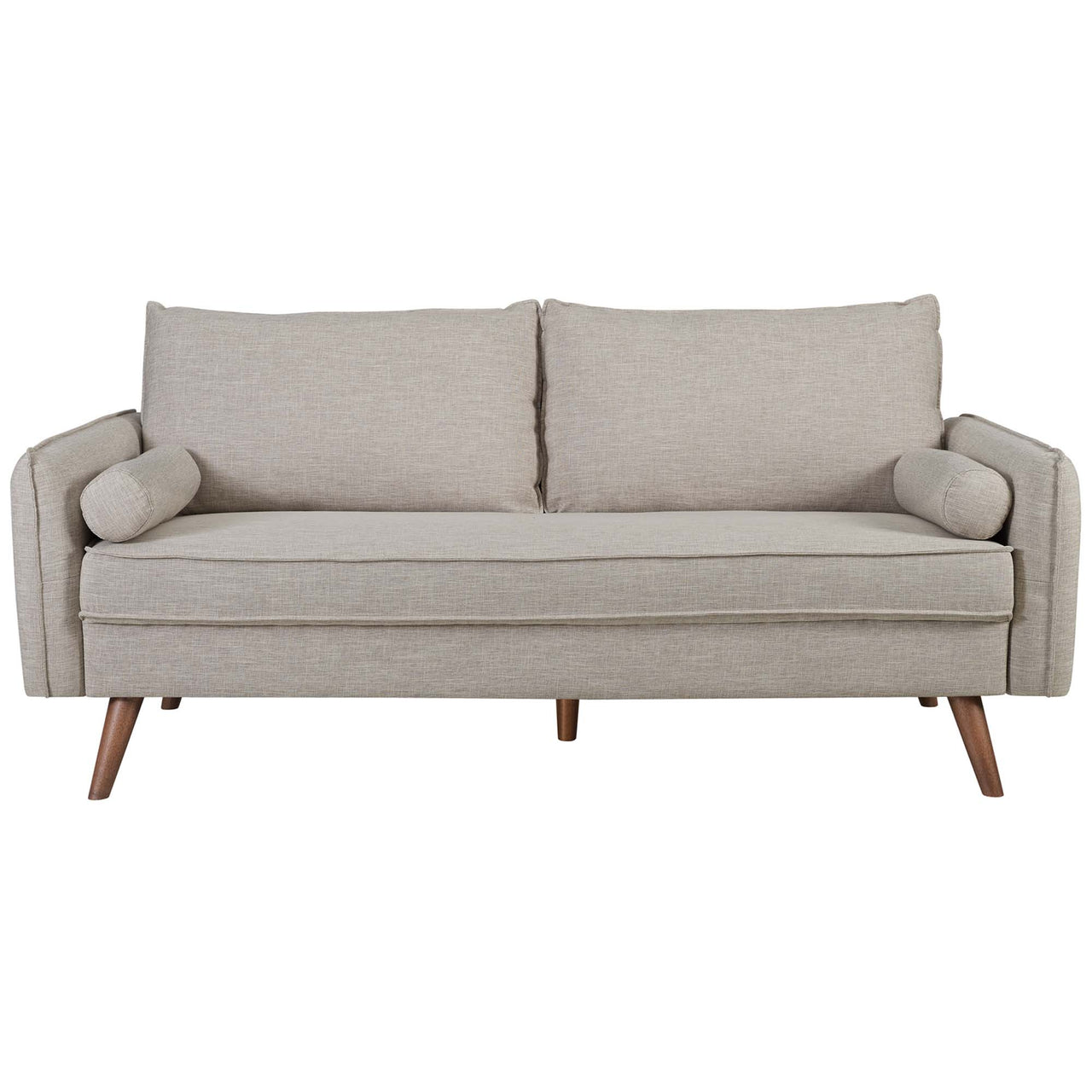 Marindi Plush Fabric Sofa, Beige