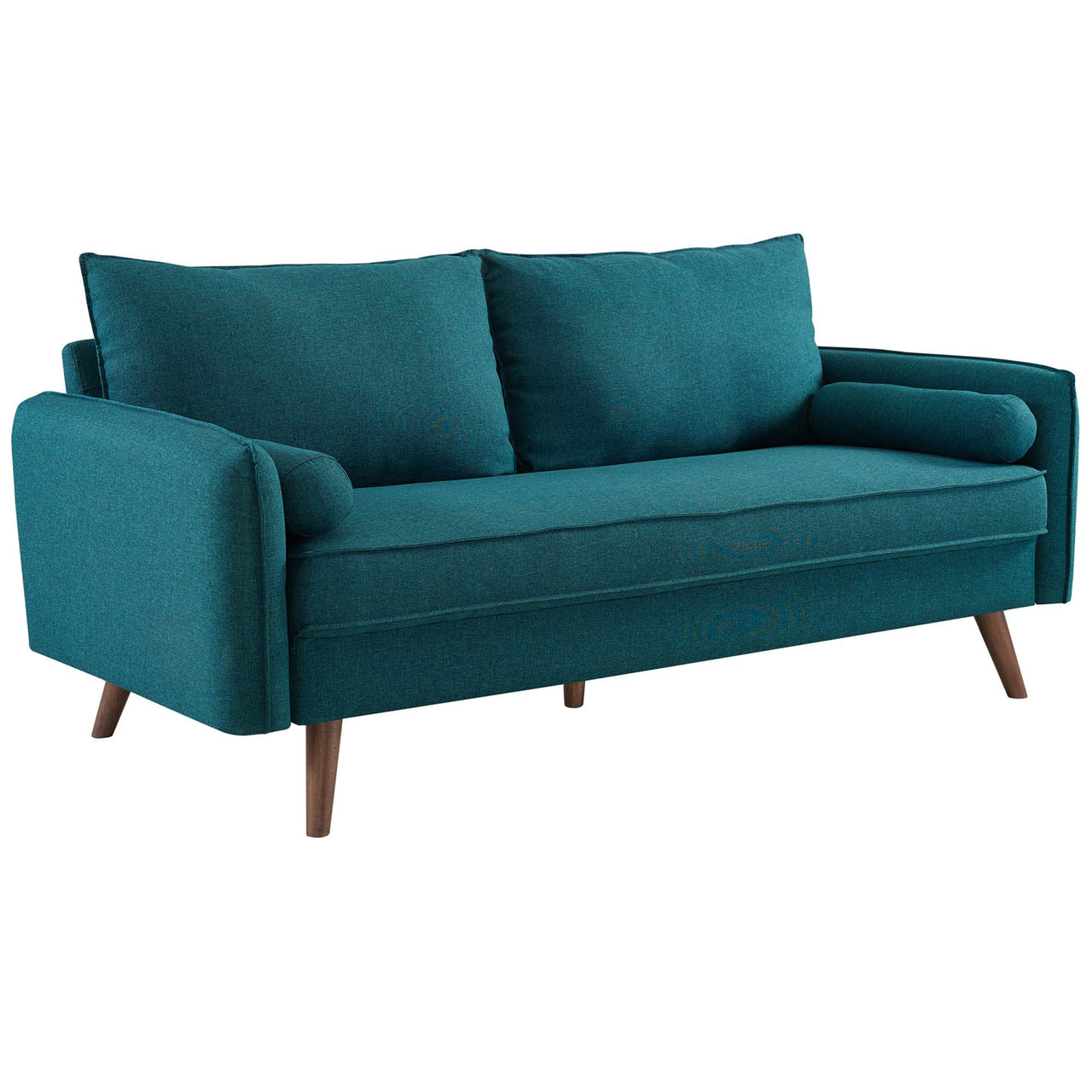 Marindi Plush Fabric Sofa, Teal