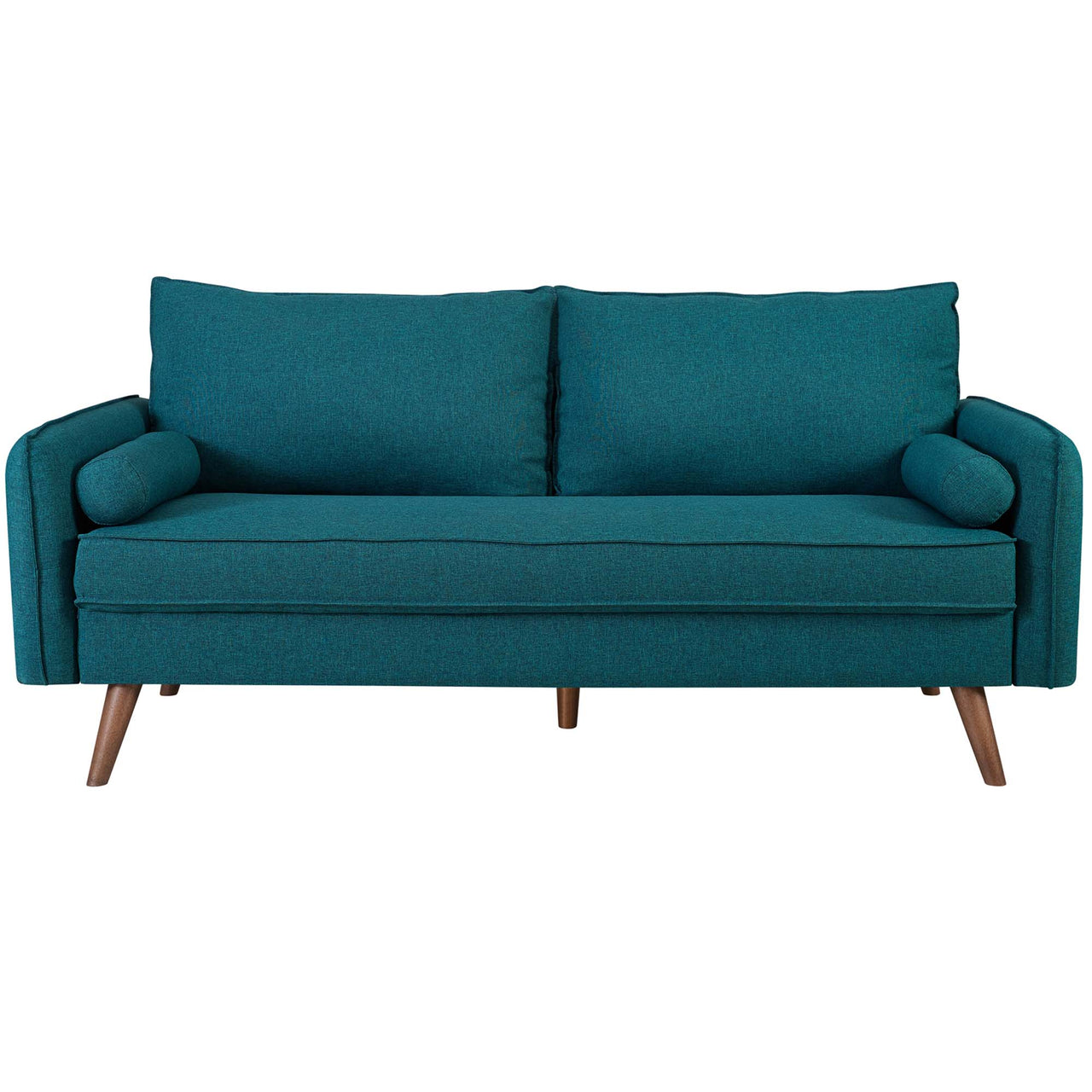 Marindi Plush Fabric Sofa, Teal