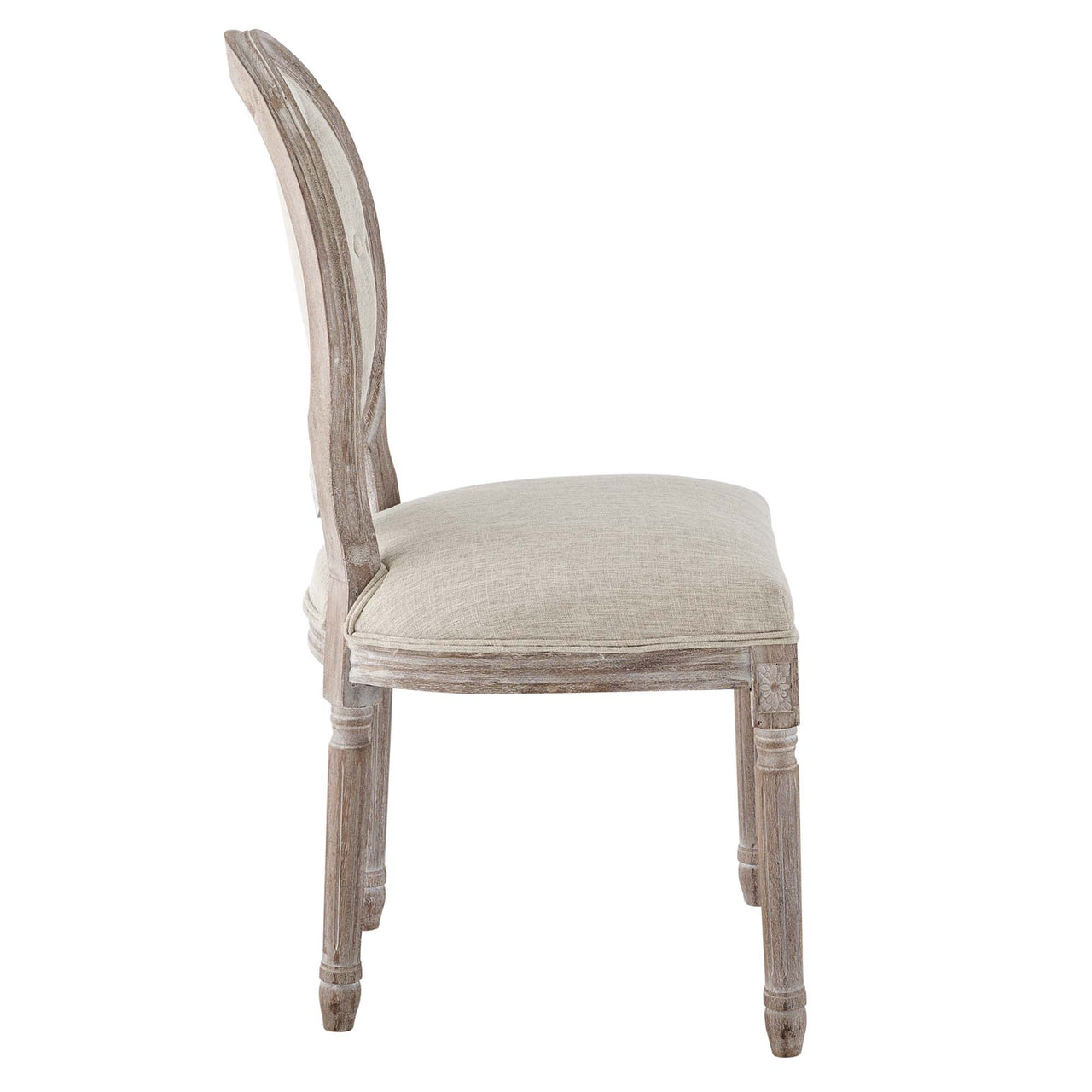 Genevre Upholstered Dining Chair Set of 2, Beige
