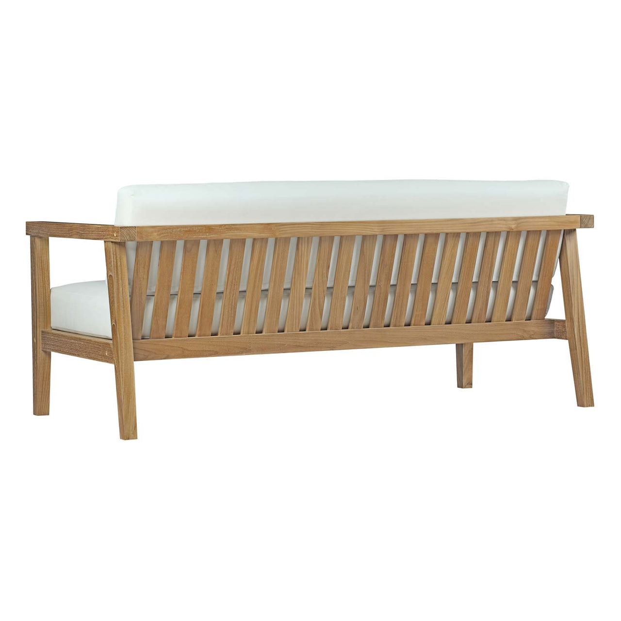 Brentford 8-Piece Alfresco Lounging Set, Natural Wood & White
