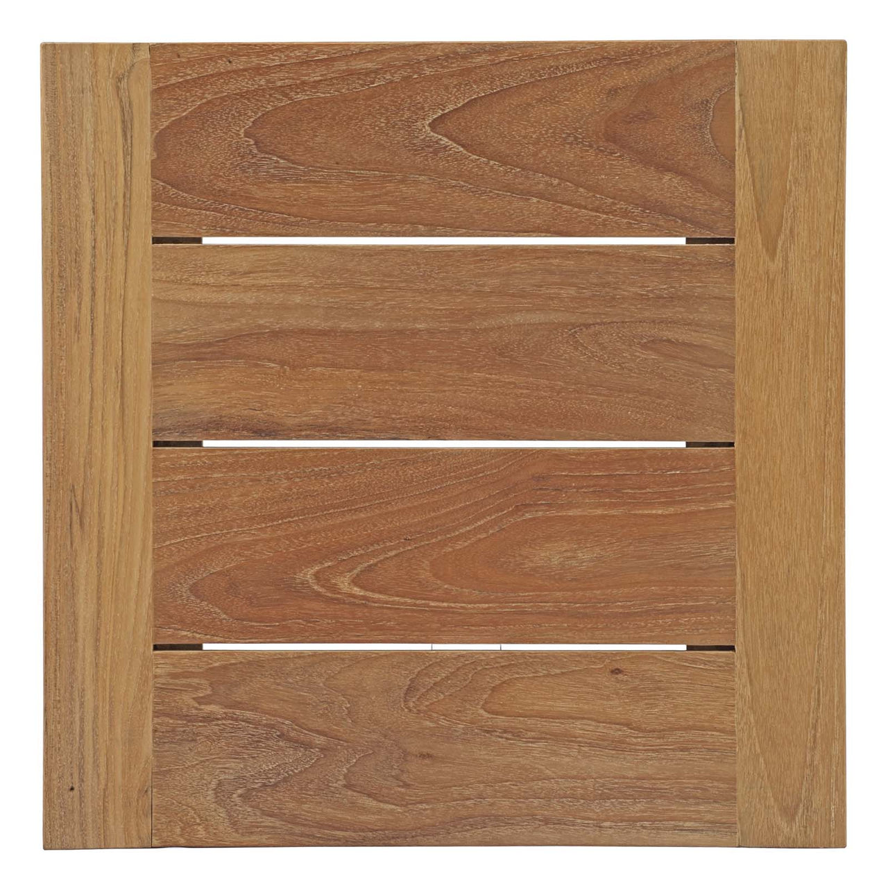 Bayport 5 Piece Outdoor Patio Teak Set, Natural Wood & White