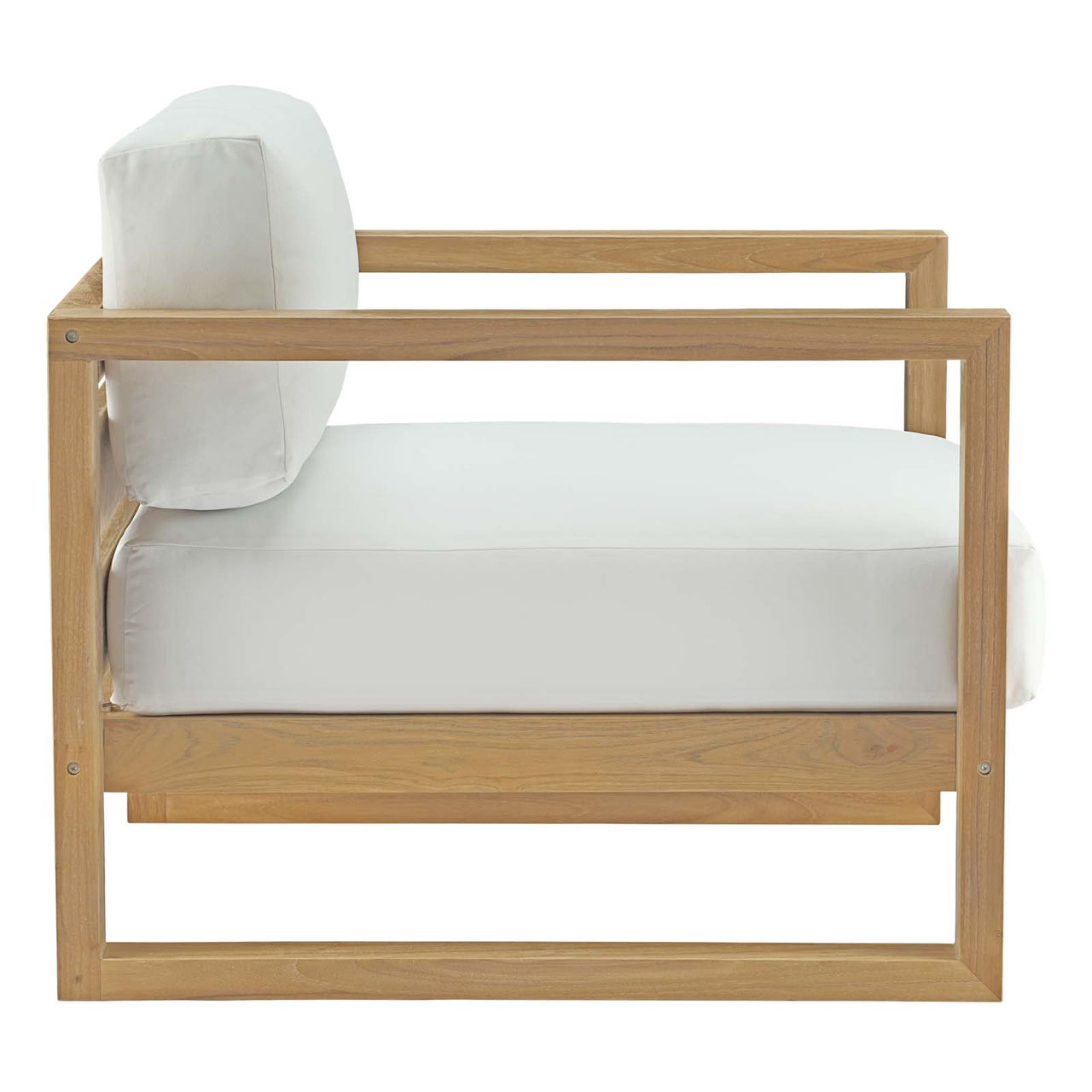 Rizer 6-Piece Alfresco Lounging Set, Natural Wood & White