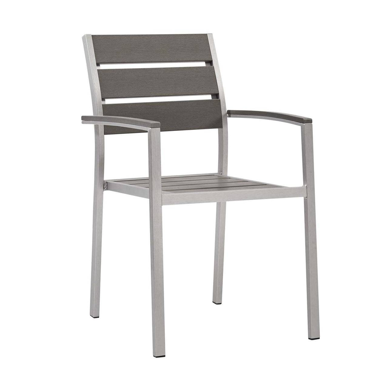 Shorea Alfresco Dining Armchair, Silver & Gray
