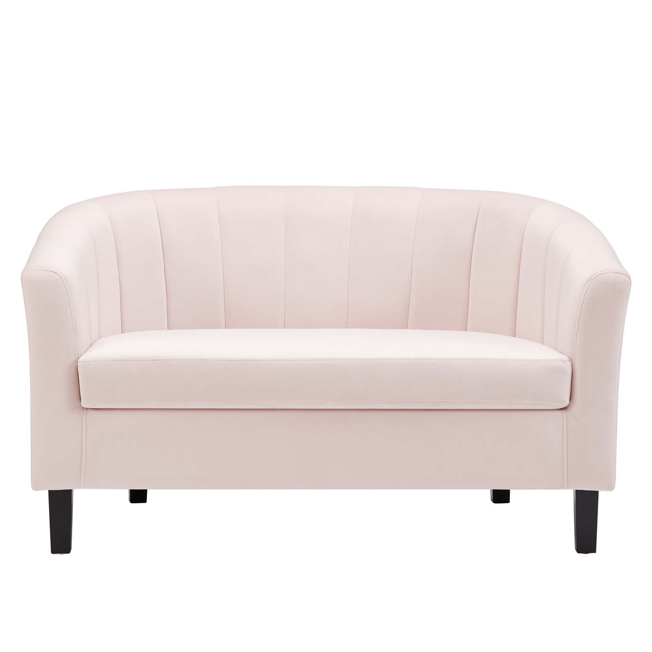 Alessa Upholstered Velvet Loveseat, Pink
