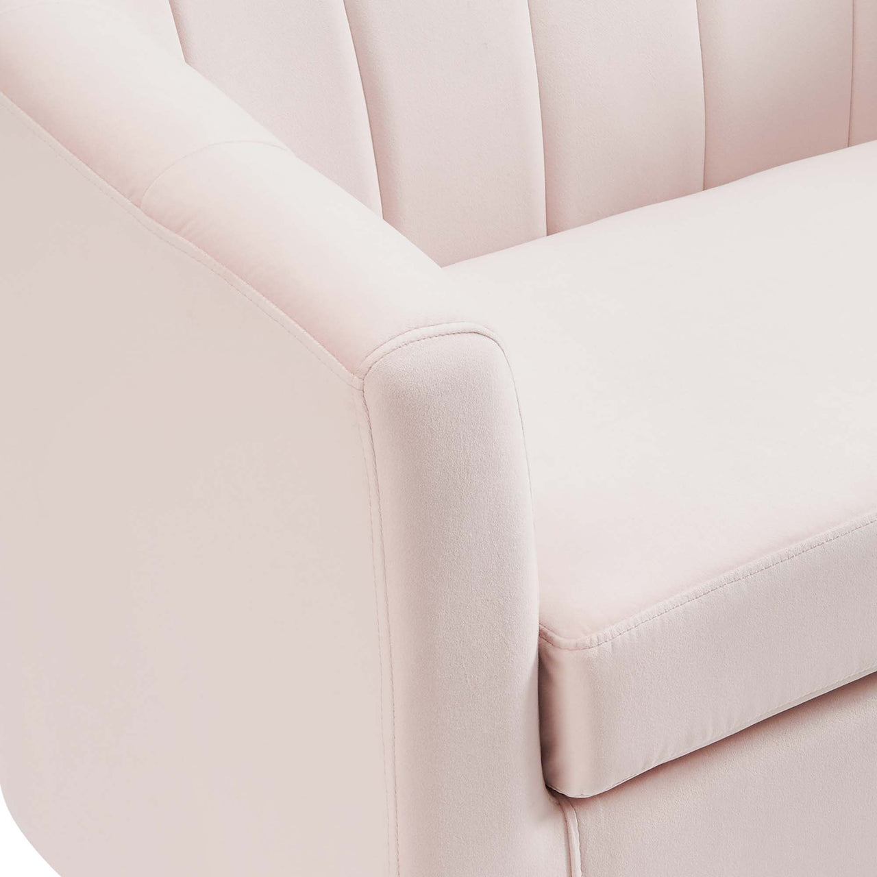 Alessa Upholstered Velvet Loveseat, Pink
