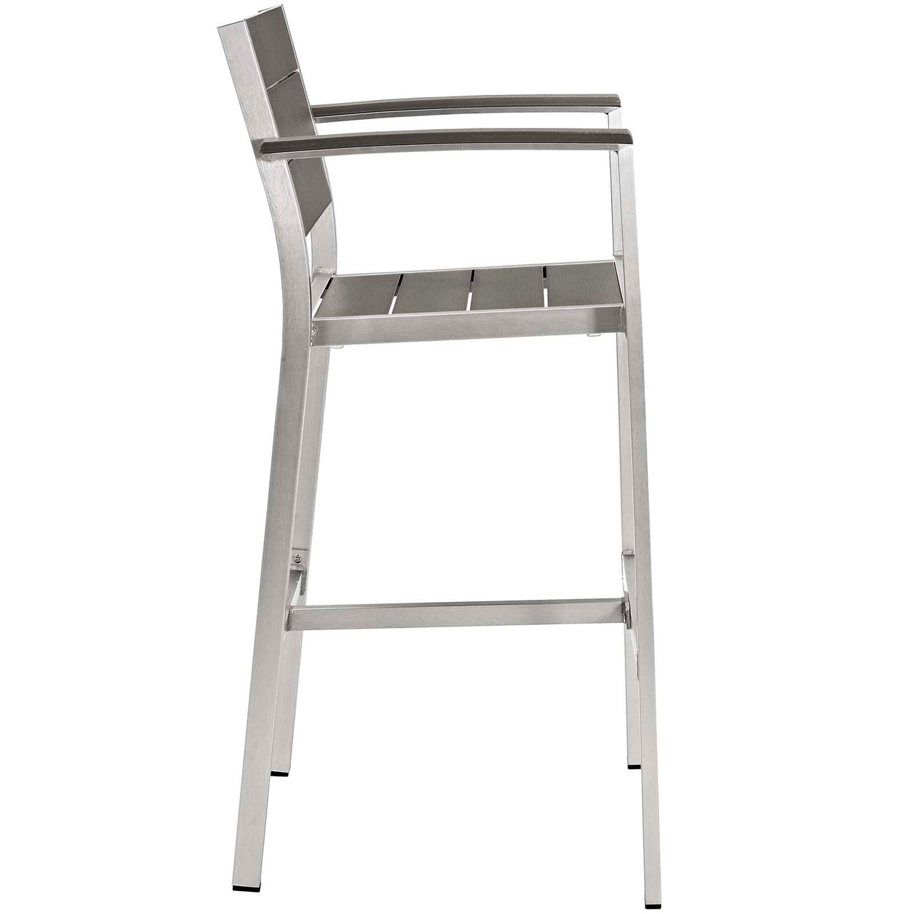 Shorea Alfresco Bar Stool Set of 2, Silver & Gray