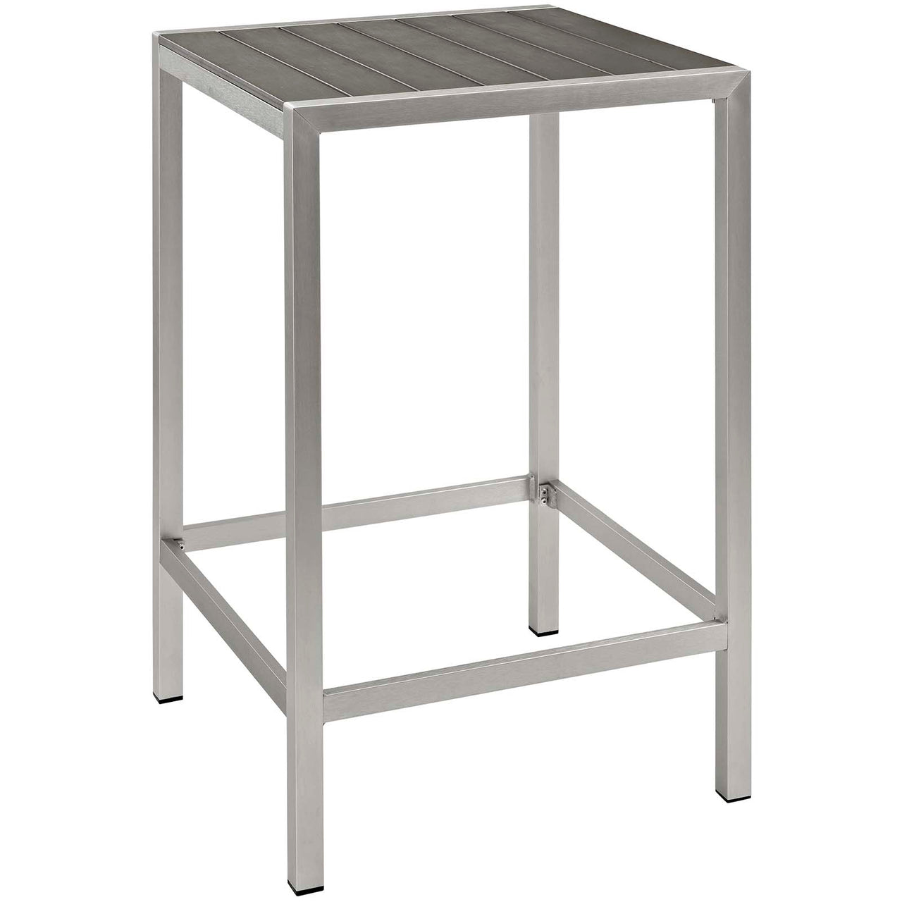 Shorea 3-Piece Alfresco Pub Set, Silver & Gray