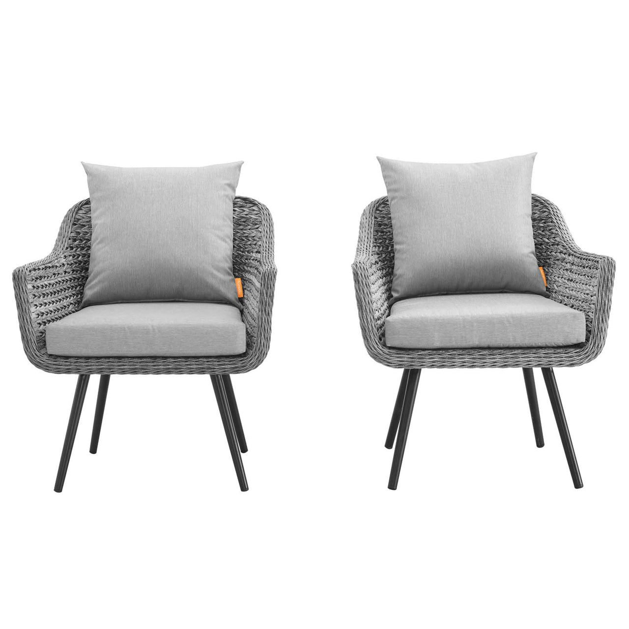 Stratus Alfresco Woven Armchair Set of 2, Gray