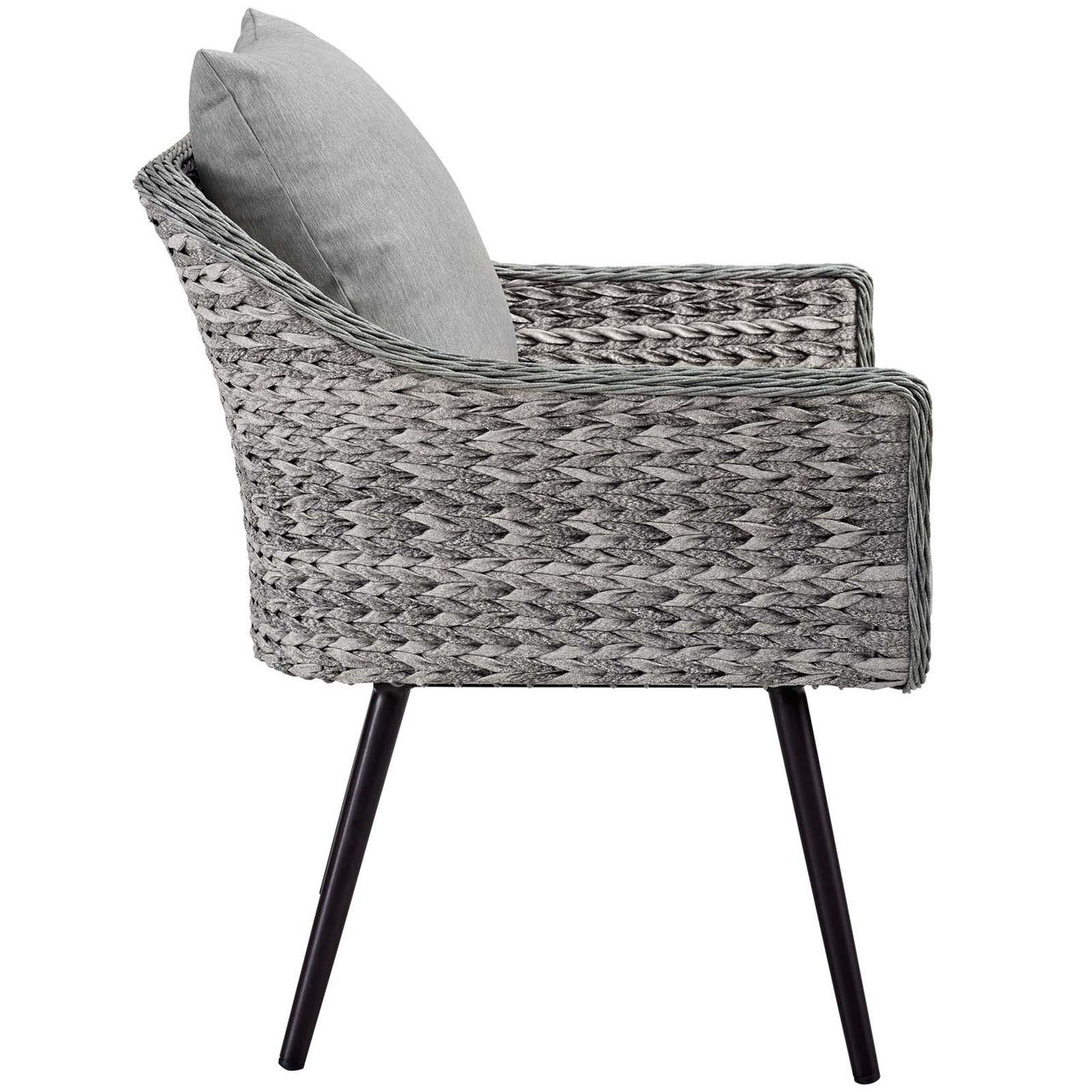 Stratus Alfresco Woven Armchair Set of 2, Gray