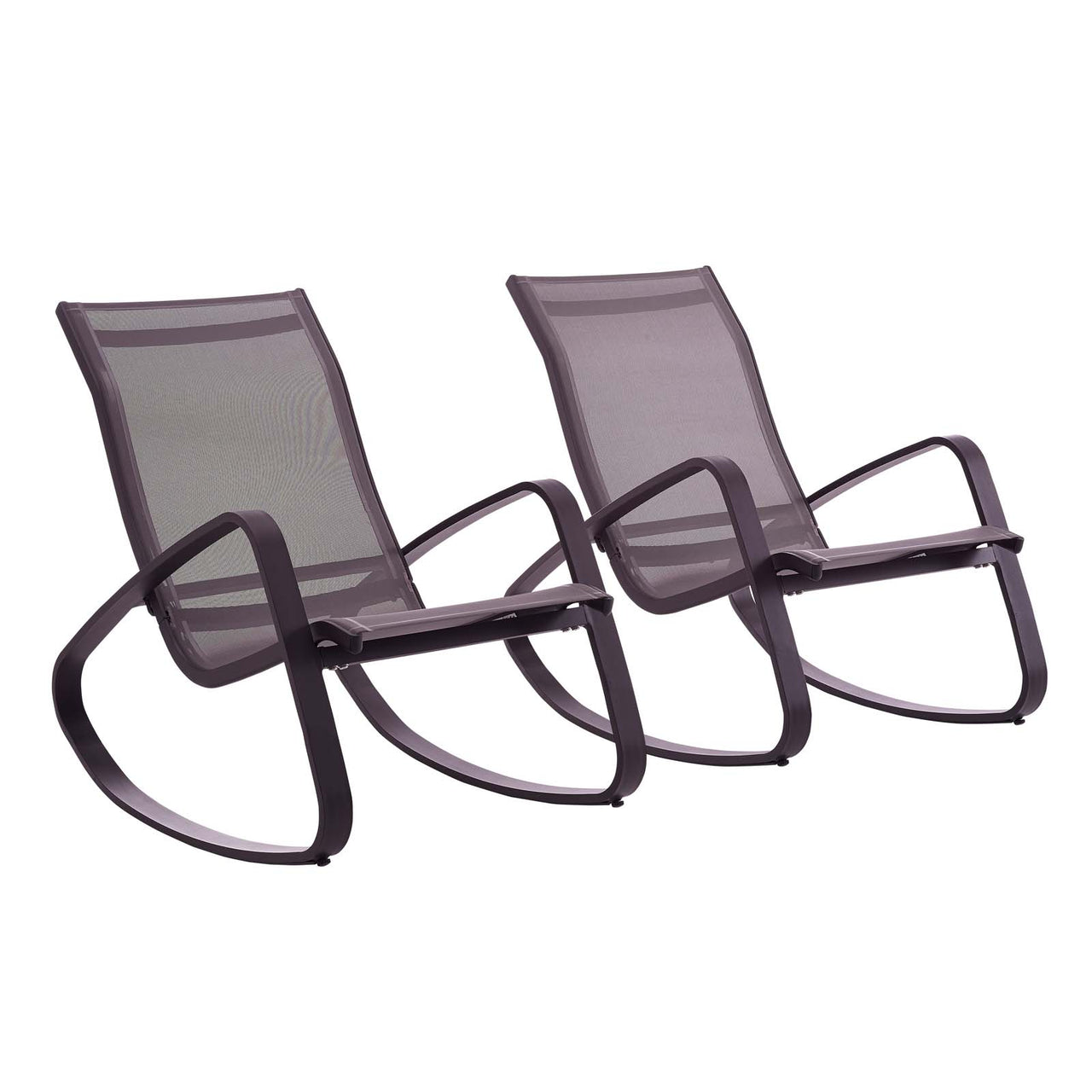 Brezza Alfresco Rocking Chair Set of 2, Black