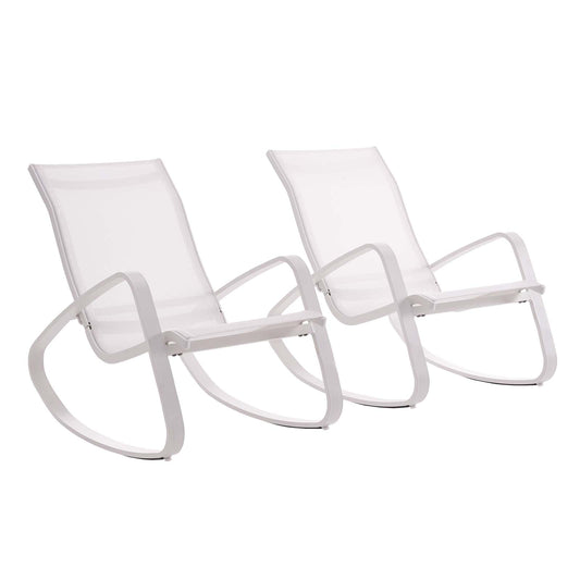 Brezza Alfresco Rocking Chair Set of 2, White