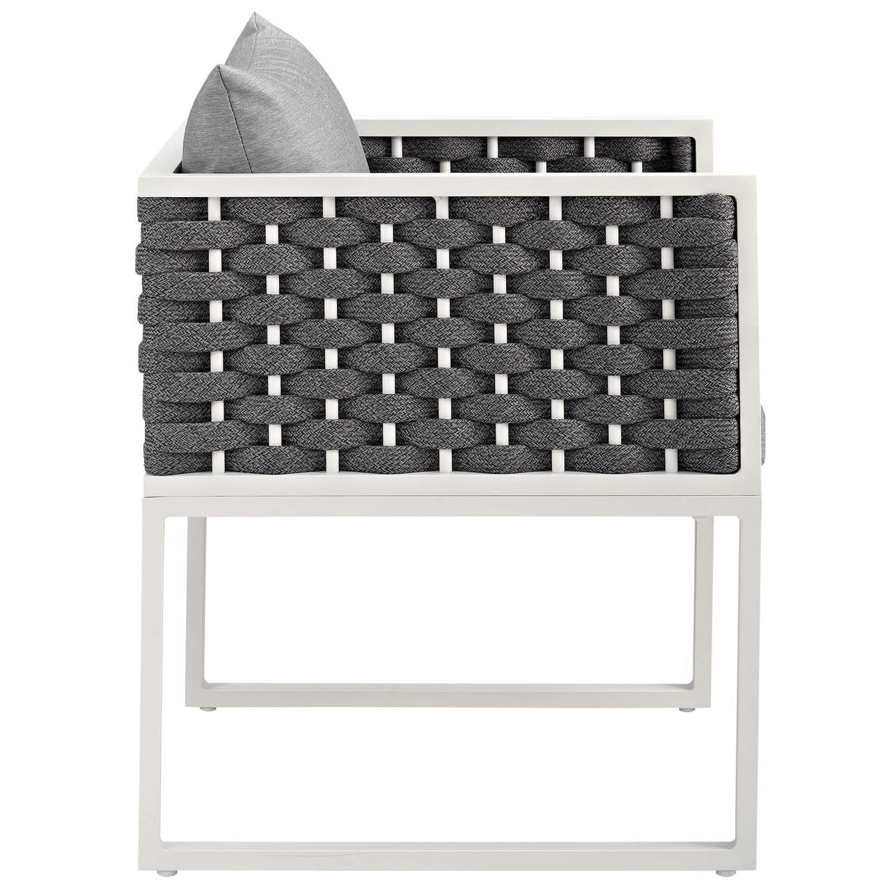 Stellan Alfresco Dining Armchair Set of 2, White & Gray