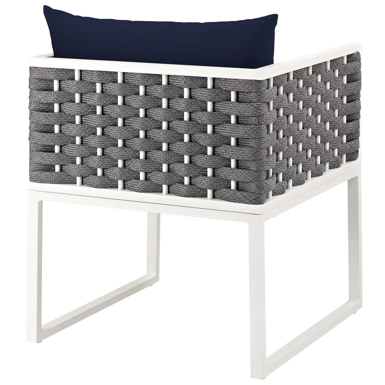 Stellan 7-Piece Alfresco Dining Set, White & Navy