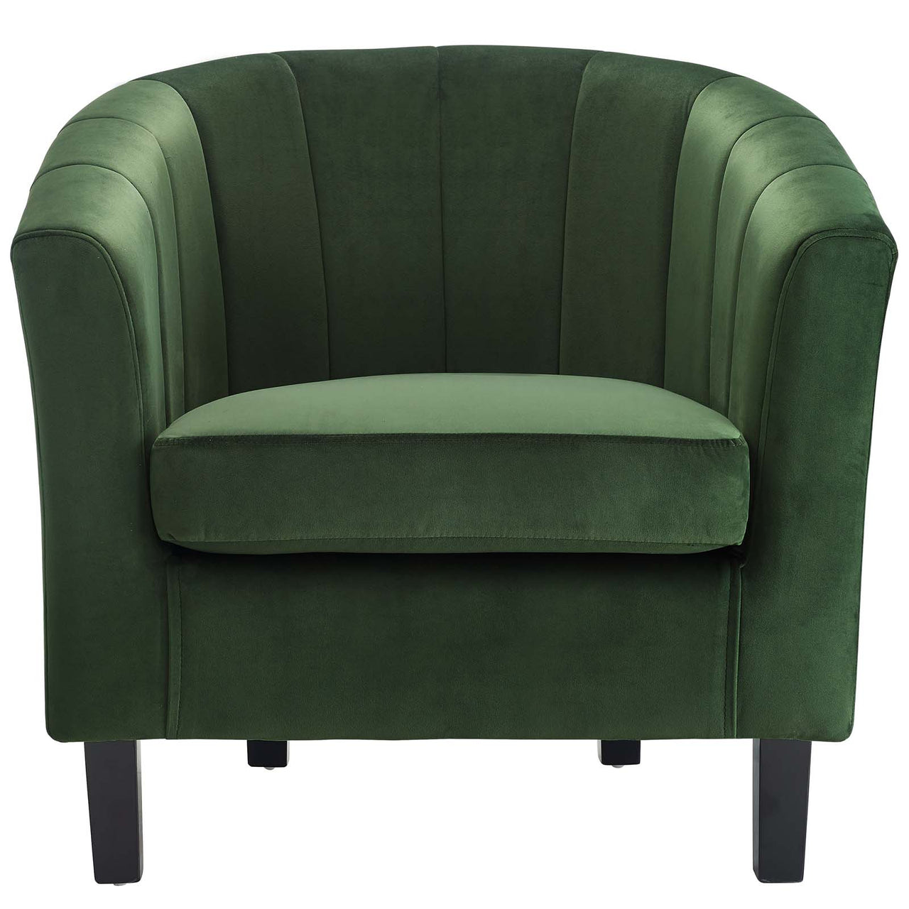 Alessa Upholstered Velvet Armchair, Emerald