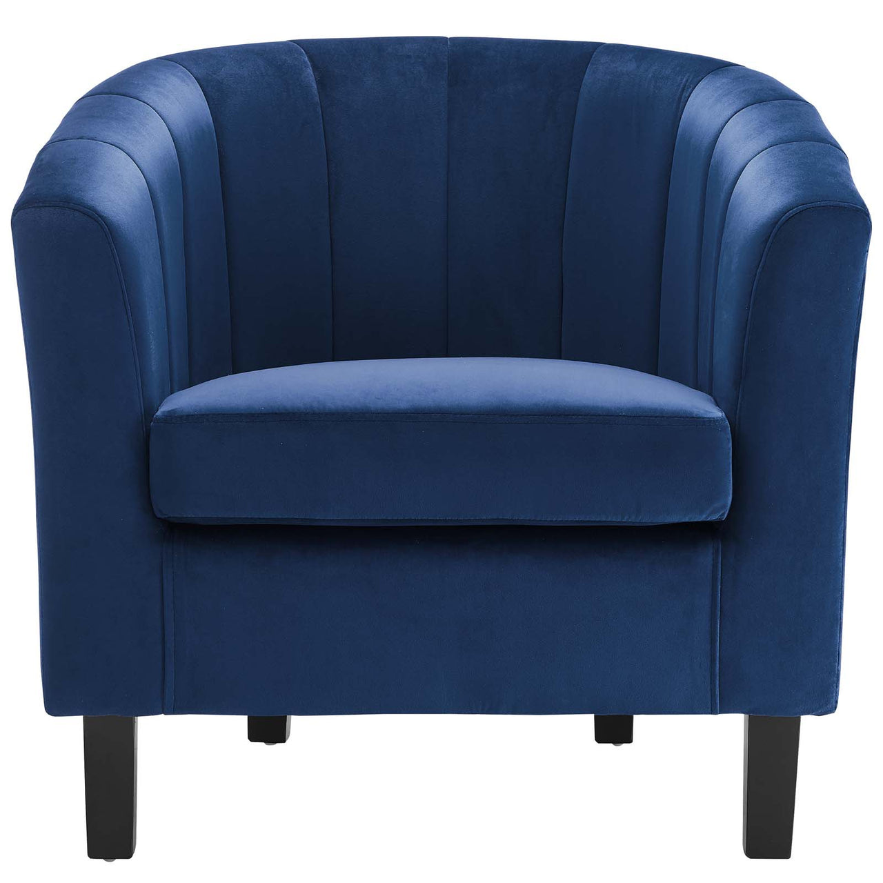 Alessa Upholstered Velvet Armchair, Navy