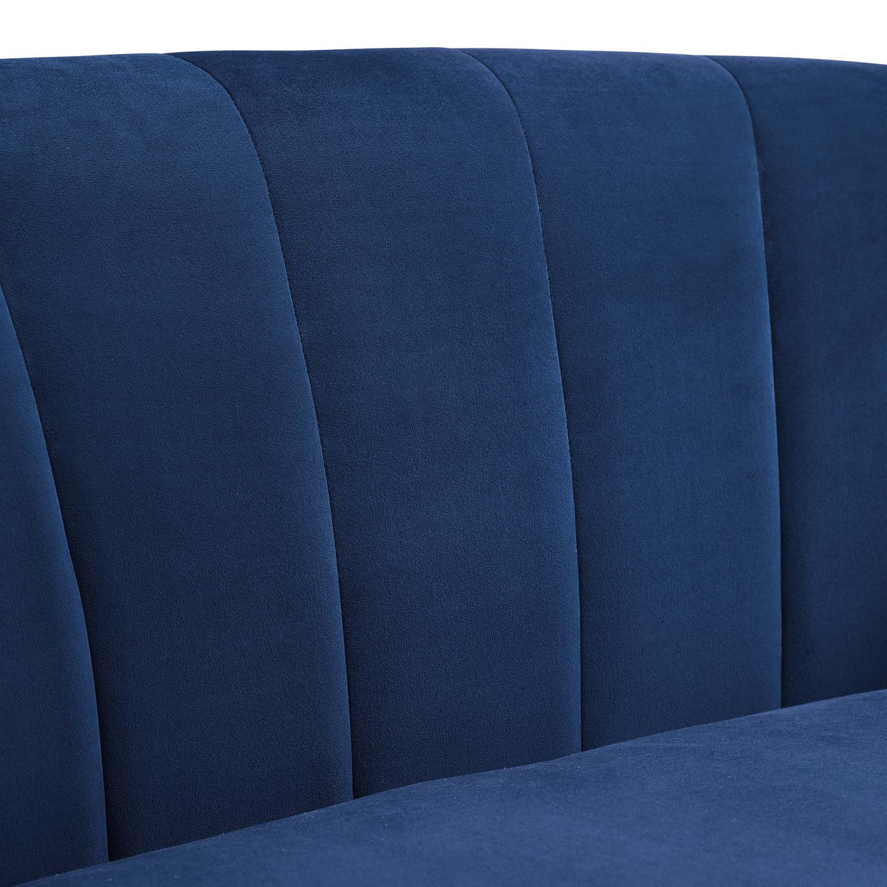 Alessa Upholstered Velvet Armchair, Navy