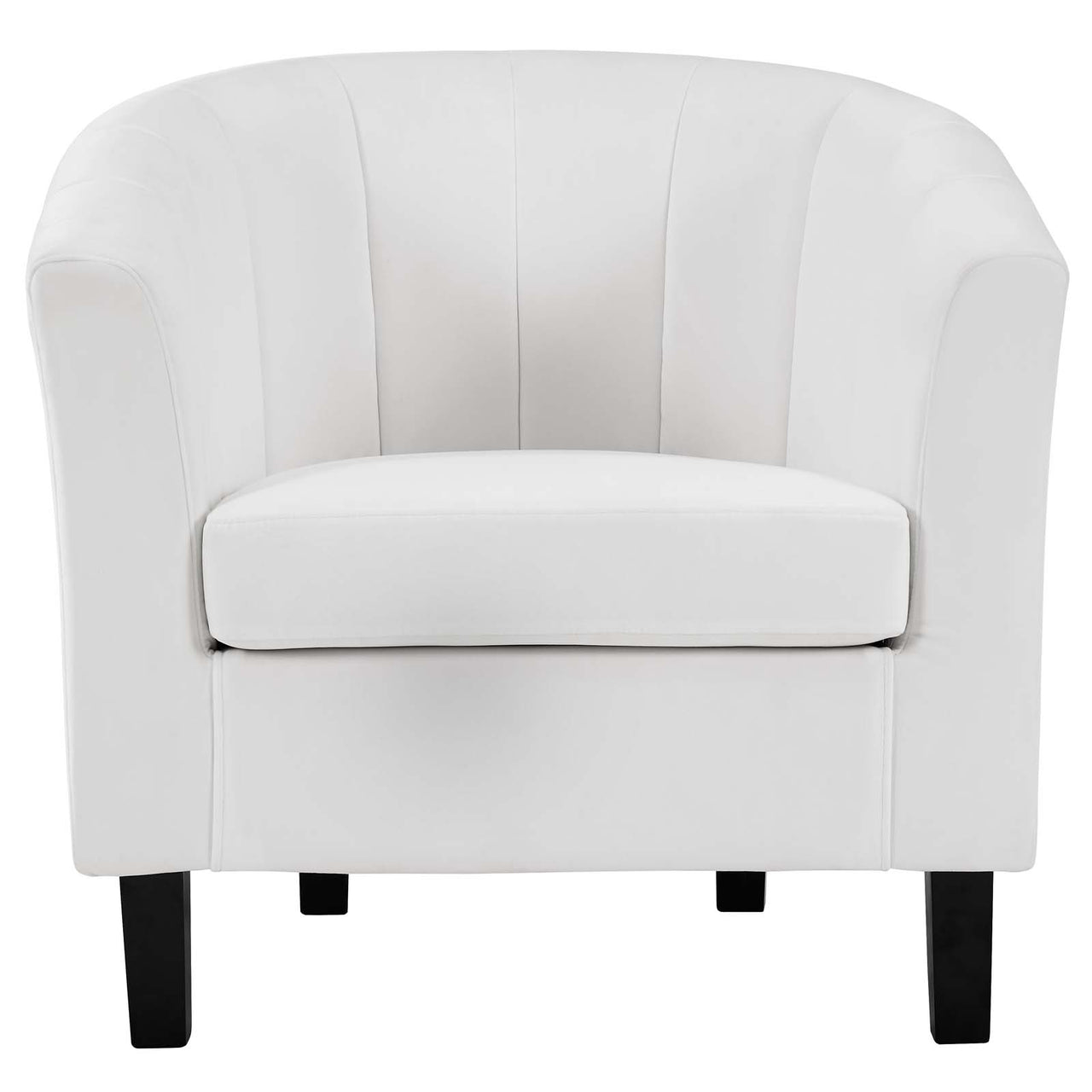 Alessa Upholstered Velvet Armchair, White