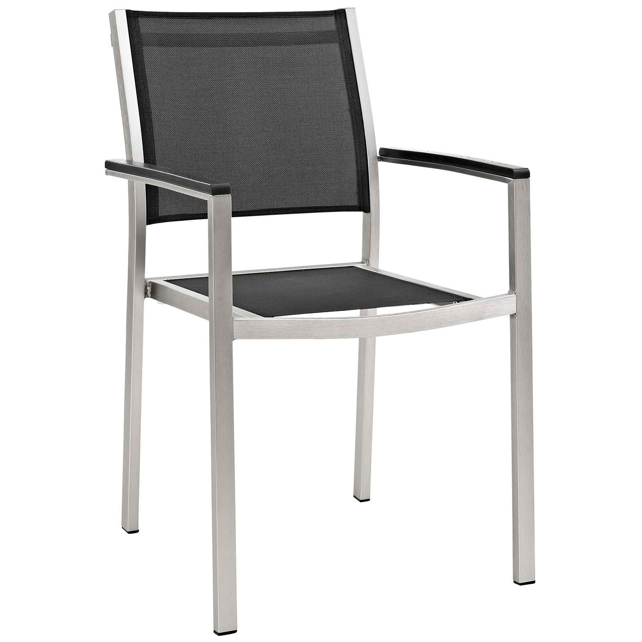 Shorea 5-Piece Alfresco Dining Set, Silver & Black