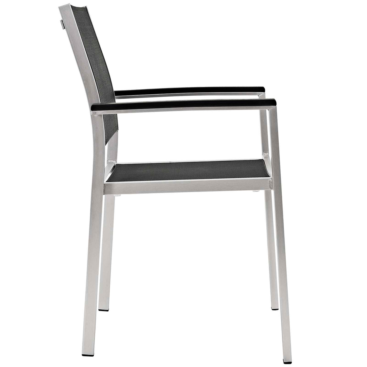 Shorea 5-Piece Alfresco Dining Set, Silver & Black