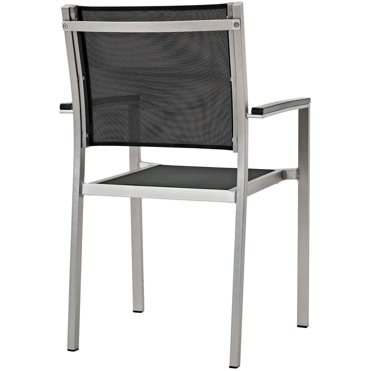 Shorea 7-Piece Alfresco Dining Set, Silver & Black
