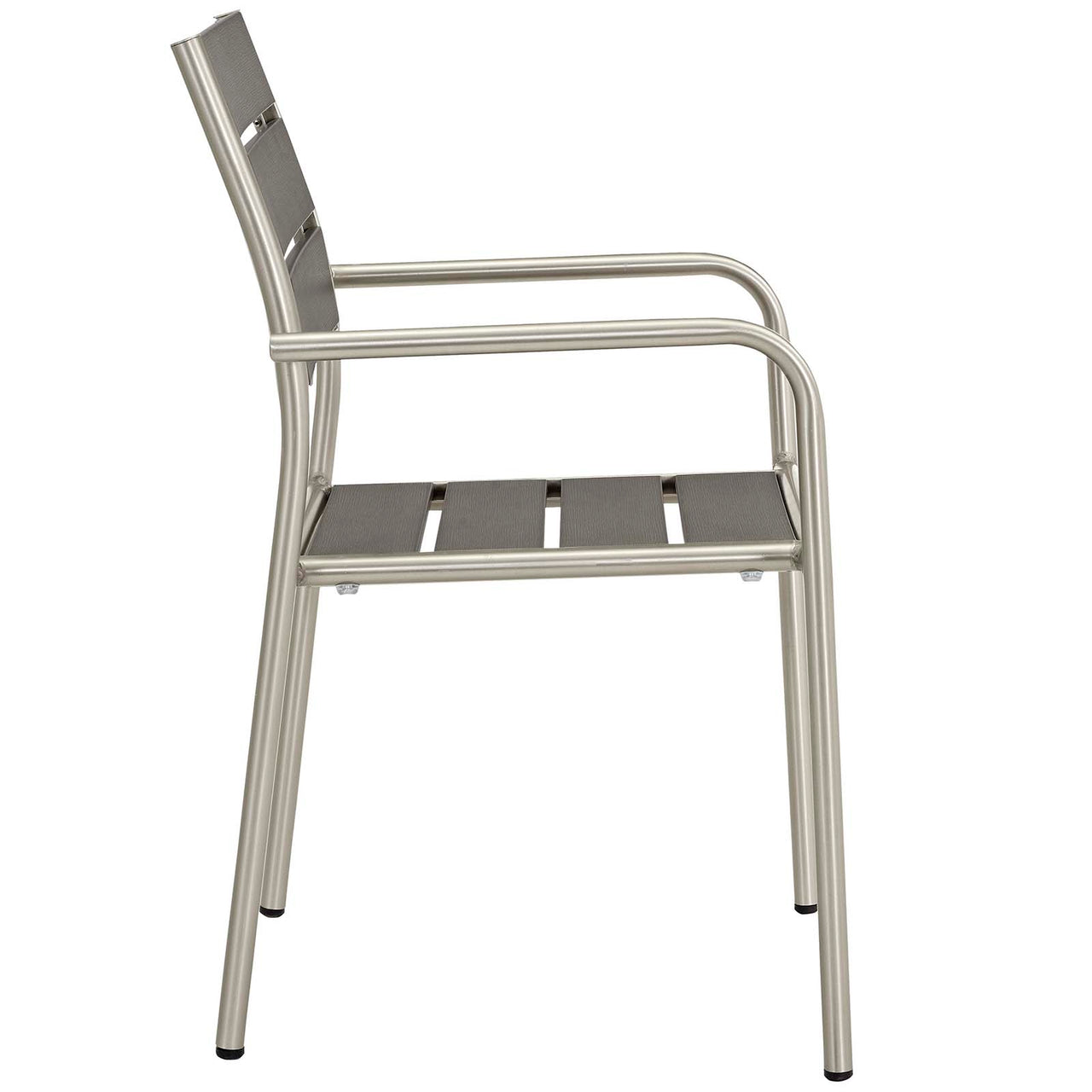 Shorea Alfresco Dining Rounded Armchair Set of 2, Silver & Gray