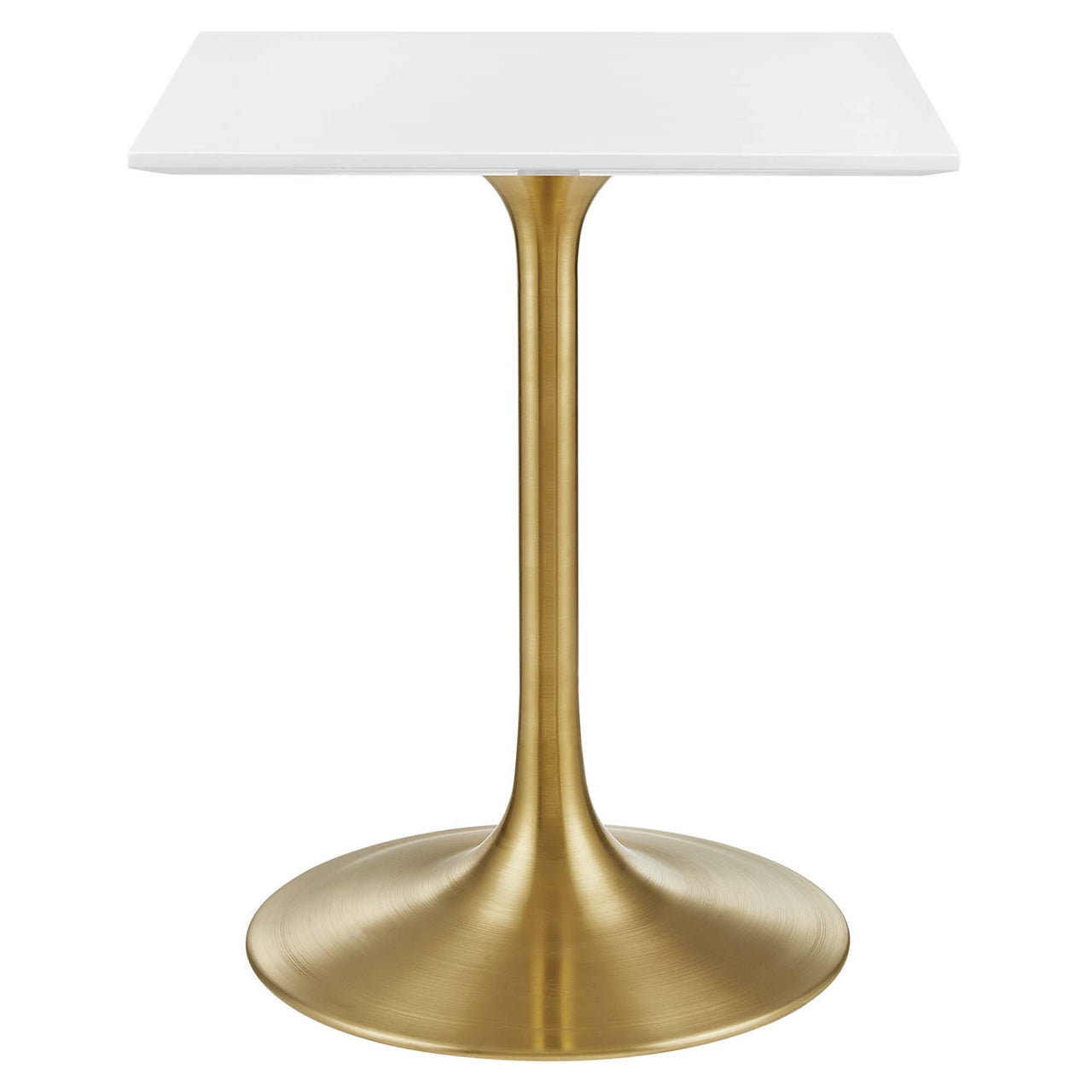 Ensemble Square Dining Table, Extra Small, Gold & White
