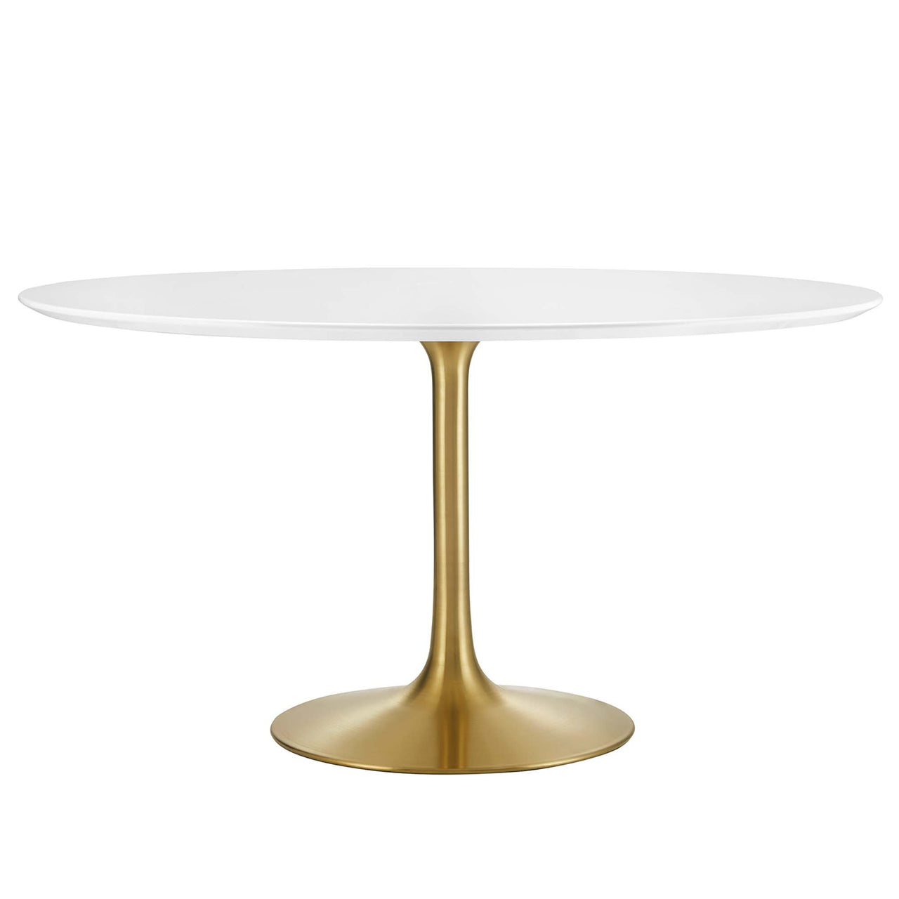 Ensemble Round Dining Table, Extra Large, Gold & White