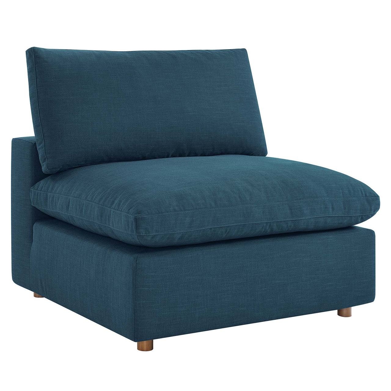 Angelic Cloudblend Armless Chair | Modular Sectional Component, Azure