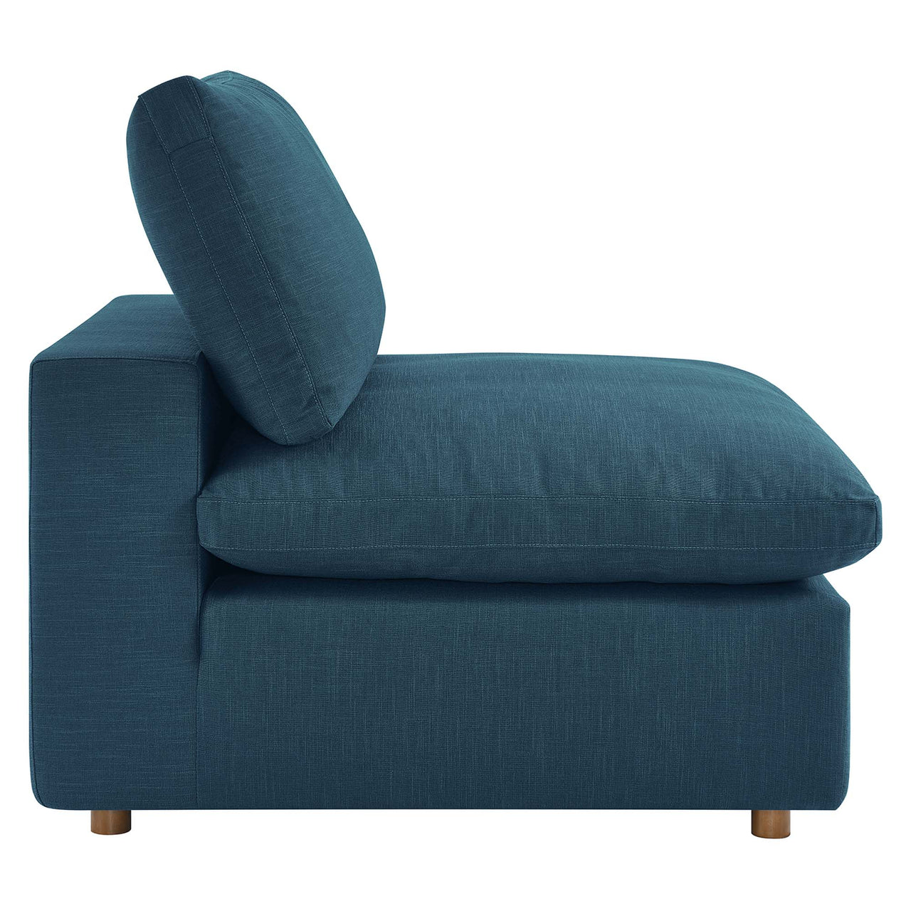 Angelic Cloudblend Armless Chair | Modular Sectional Component, Azure
