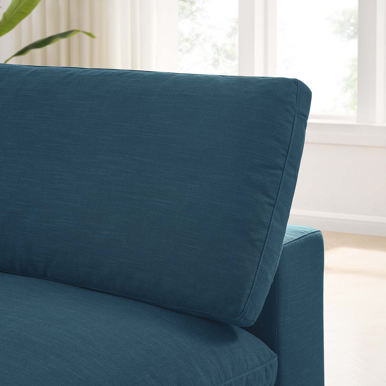 Angelic Cloudblend Armless Chair | Modular Sectional Component, Azure