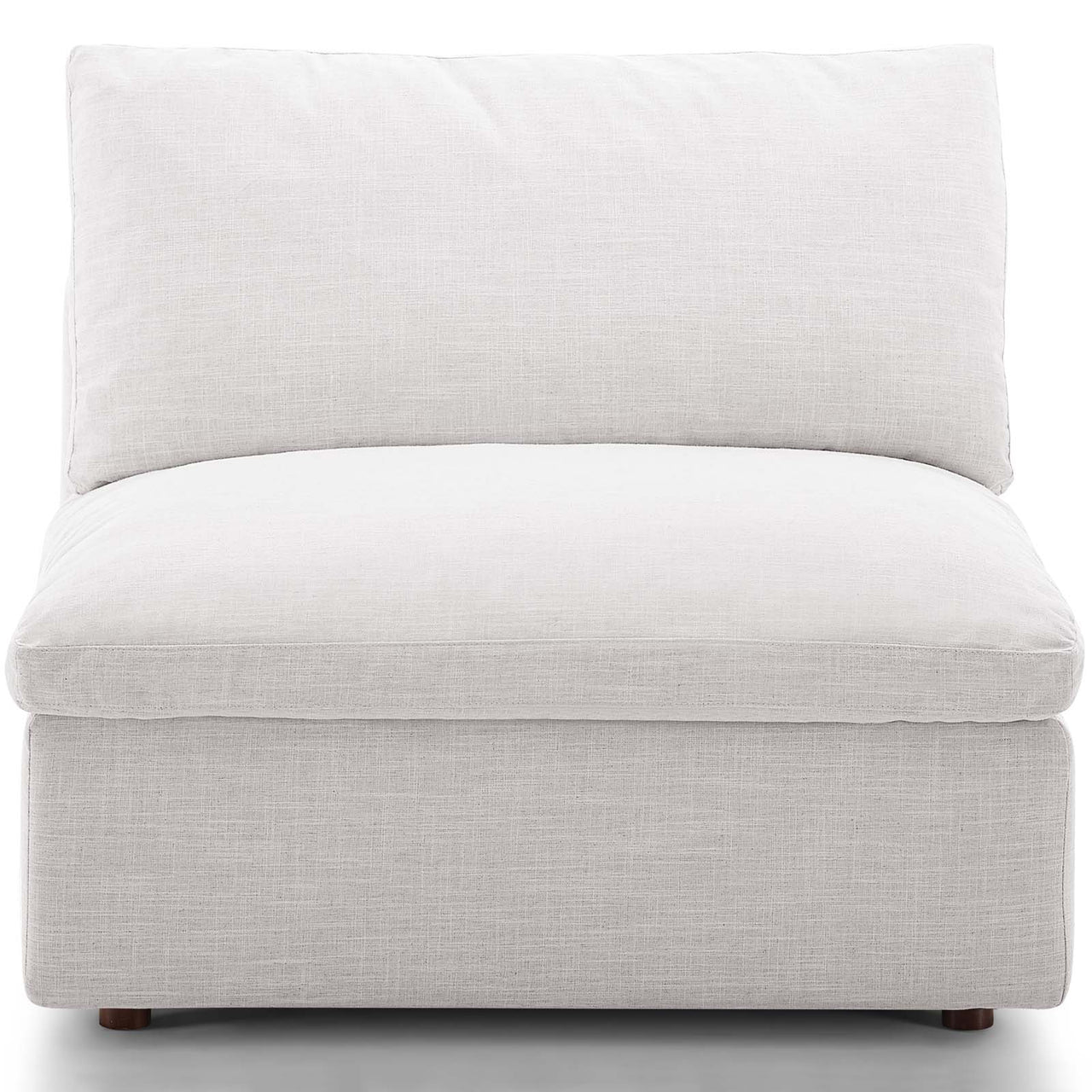 Angelic Cloudblend Armless Chair | Modular Sectional Component, Beige
