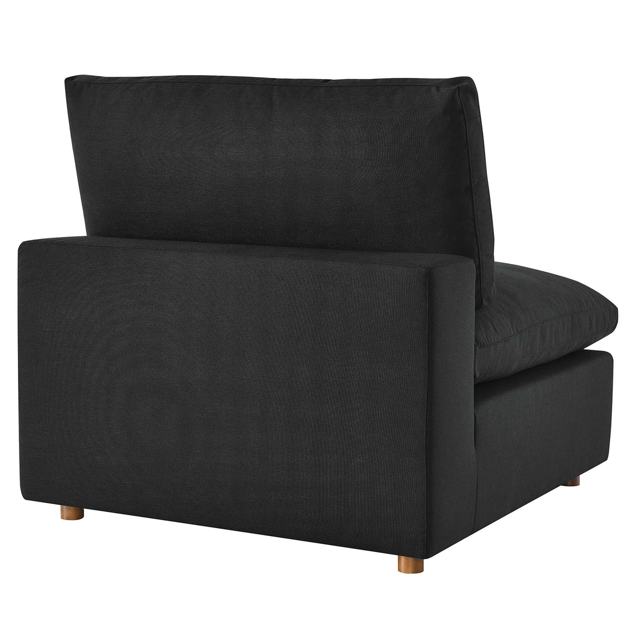 Angelic Cloudblend Armless Chair | Modular Sectional Component, Black