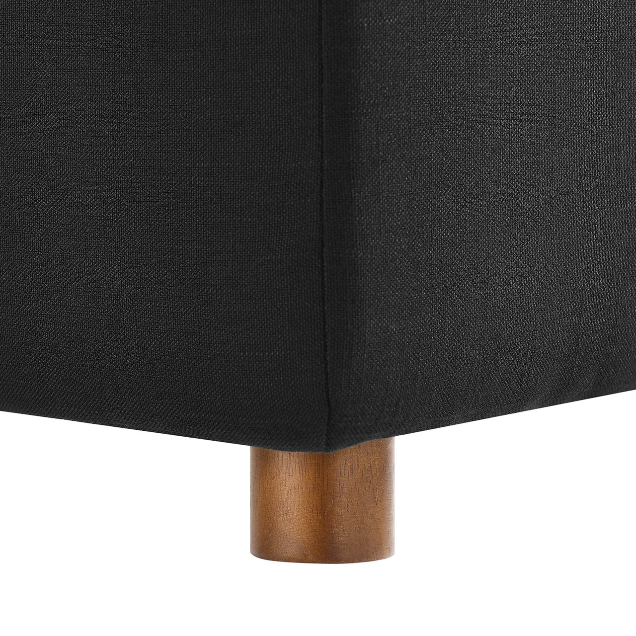 Angelic Cloudblend Armless Chair | Modular Sectional Component, Black