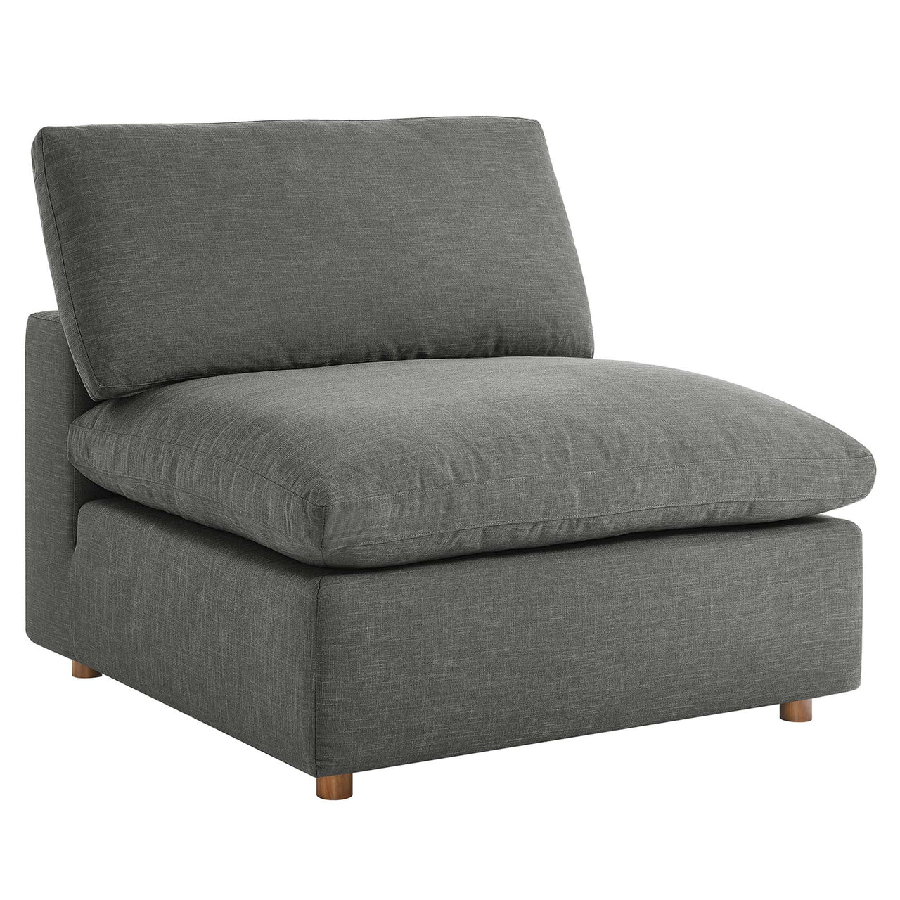Angelic Cloudblend Armless Chair | Modular Sectional Component, Gray