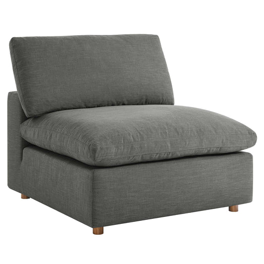 Angelic Cloudblend Armless Chair | Modular Sectional Component, Gray