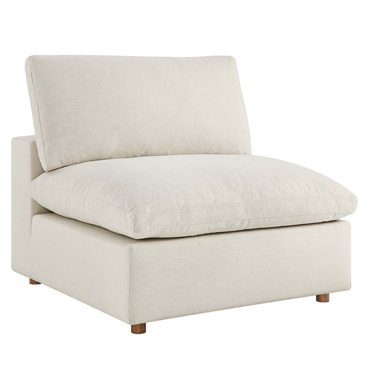 Angelic Cloudblend Armless Chair | Modular Sectional Component, Light Beige