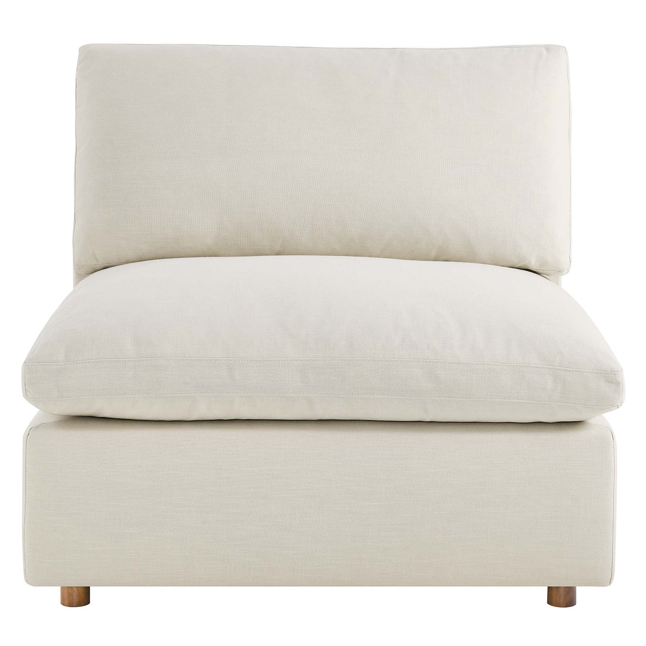 Angelic Cloudblend Armless Chair | Modular Sectional Component, Light Beige
