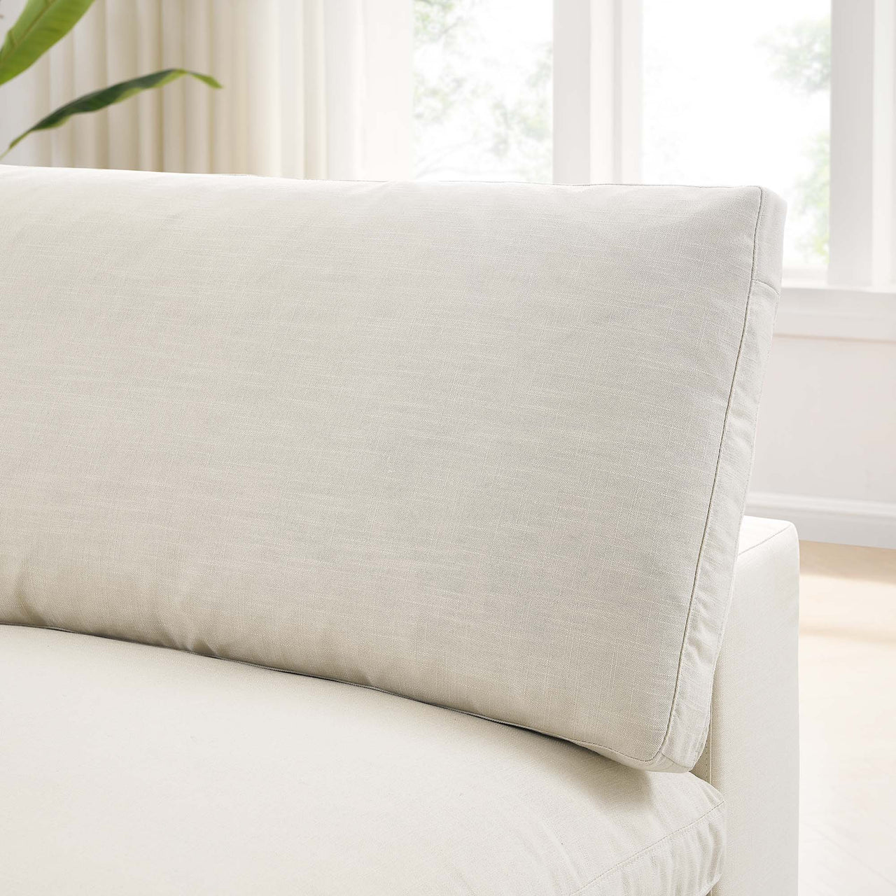 Angelic Cloudblend Armless Chair | Modular Sectional Component, Light Beige