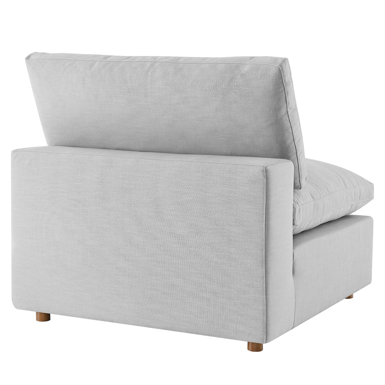 Angelic Cloudblend Armless Chair | Modular Sectional Component, Light Gray