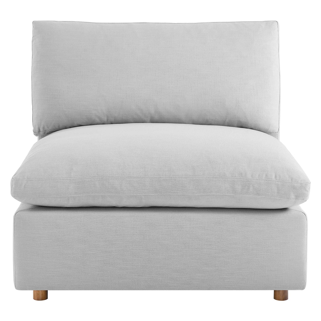 Angelic Cloudblend Armless Chair | Modular Sectional Component, Light Gray
