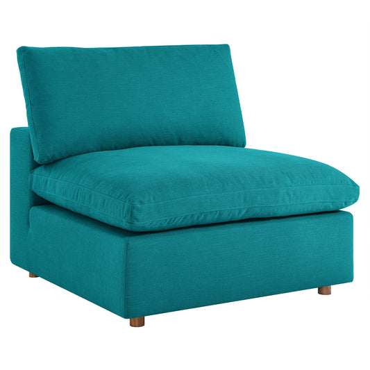 Angelic Cloudblend Armless Chair | Modular Sectional Component, Teal