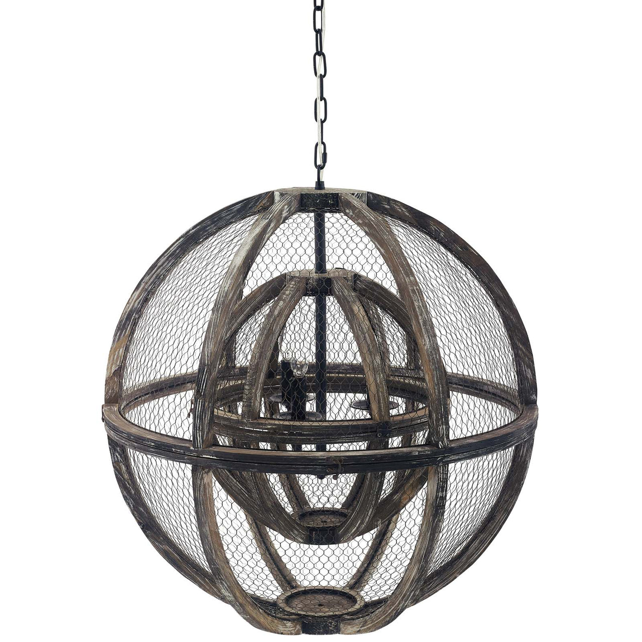 Harness Pendant Light Chandelier, Brown