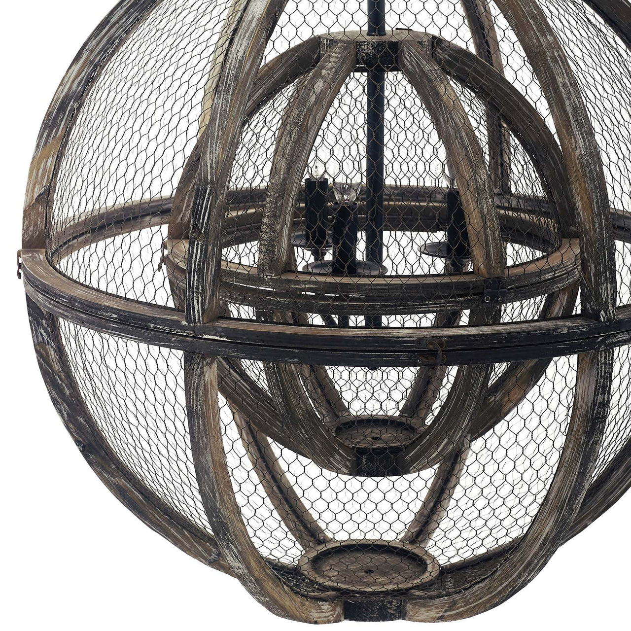 Harness Pendant Light Chandelier, Brown