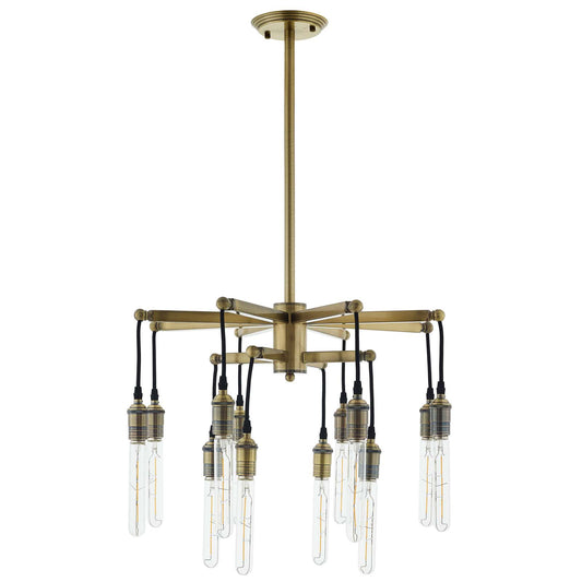 Resolve Antique Brass Ceiling Light Pendant Chandelier, Gold