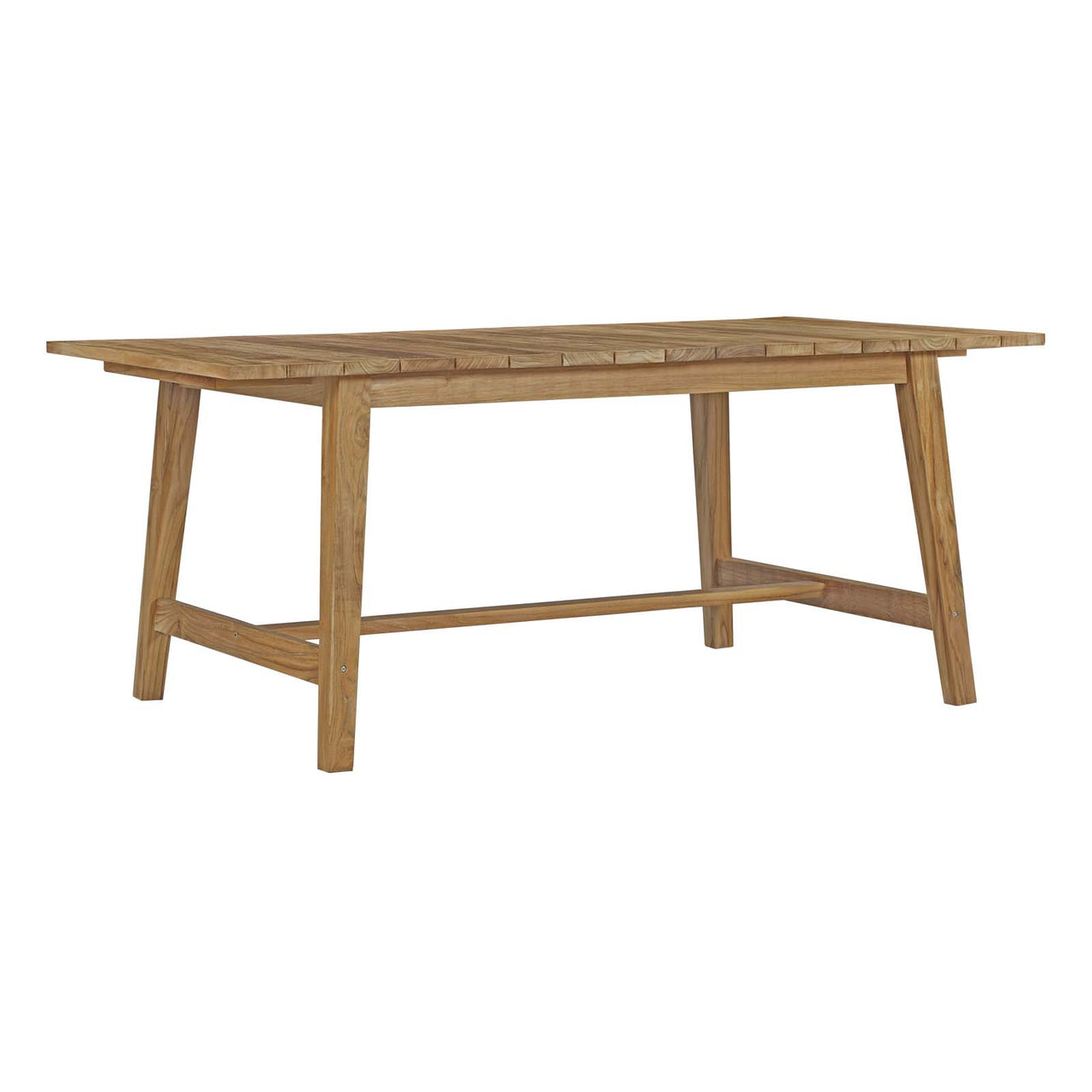 Shorehaven 7-Piece Alfresco Teak Dining Set, Natural Wood & White