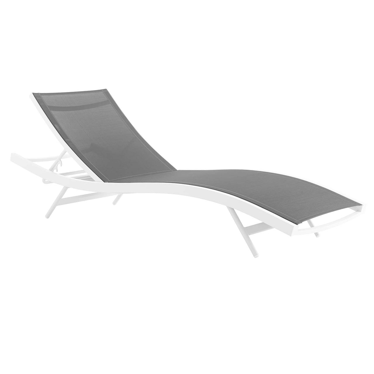 Dive Alfresco Chaise Sunlounger, White & Gray