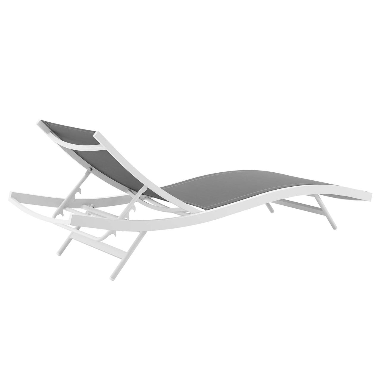 Dive Alfresco Chaise Sunlounger, White & Gray